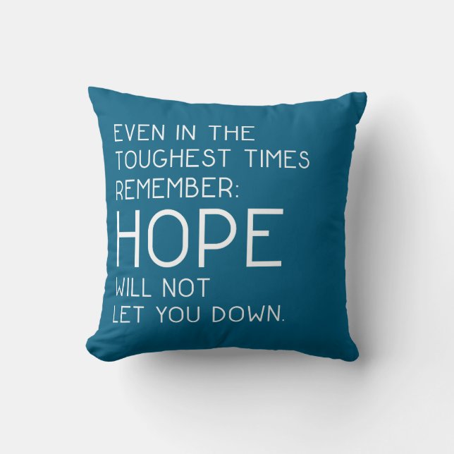 Hope citerar Ocean Blue Kudde (Framsida)
