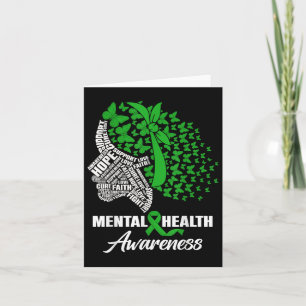 Hope Cure Mental Health Awareness Month Butterfly Kort