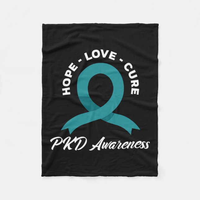 Hope Cure Polycystic Kidney Disease Awareness Fleecefilt (Framsidan)