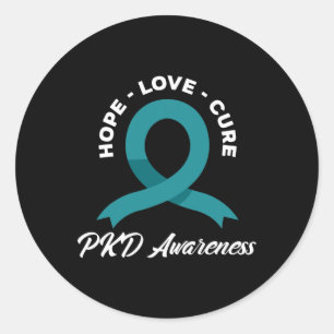 Hope Cure Polycystic Kidney Disease Awareness Runt Klistermärke