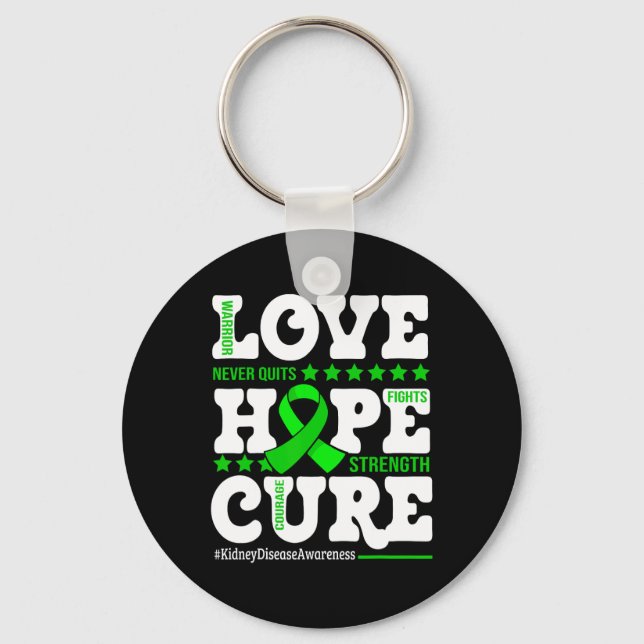Hope Cure Warrior Kidney Disease Awareness Support Nyckelring (Framsida)