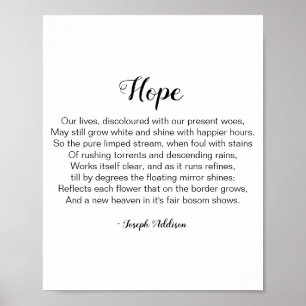 Hope Dikt av Joseph Addison Poster