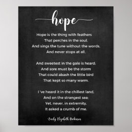 Hope Dikt Black and White Poster