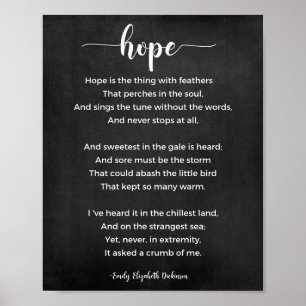 Hope Dikt Black and White Poster