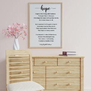 Hope Dikt by Emily Elizabeth Dickinson Poster
