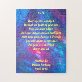 "Hope" dikt - Puzzle Pussel