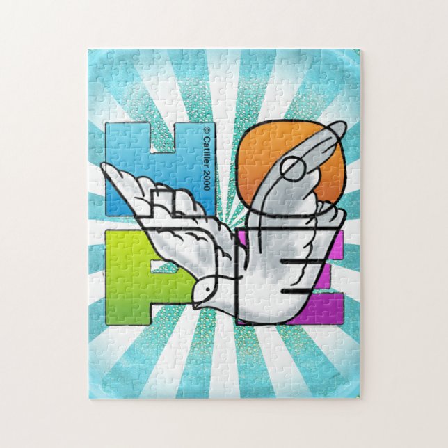Hope Dove Christian jigszle puzzle Pussel (Vertikal)