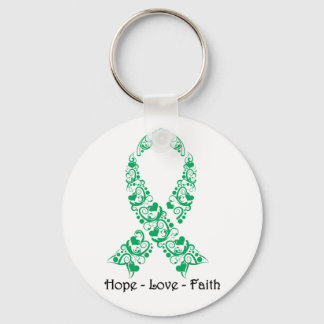 Hope Emerald Grönt Awareness Ribbon Nyckelring