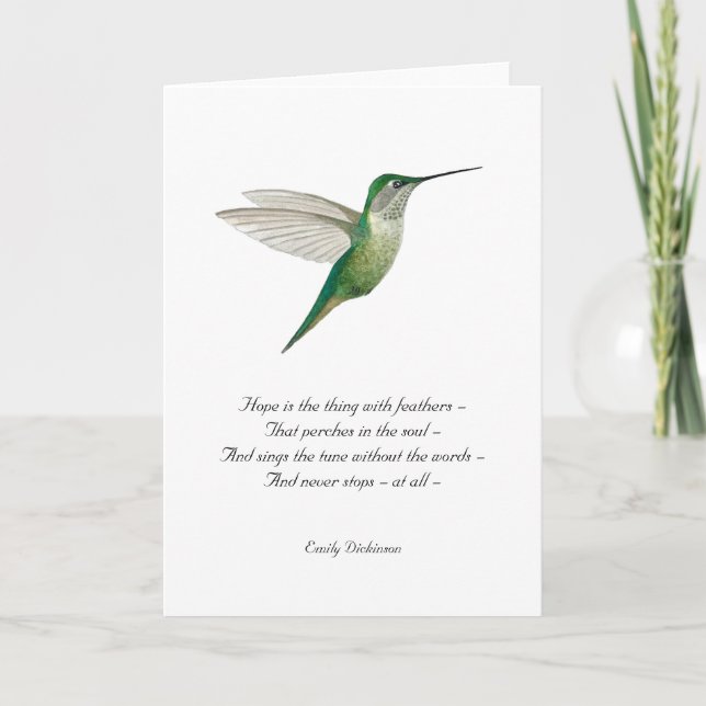 Hope Emily Dickinson Note Card Anteckningskort (Framsida)