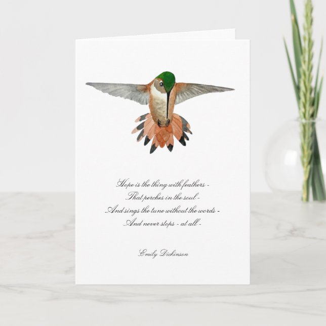 Hope Emily Dickinson Note Card Anteckningskort (Framsida)