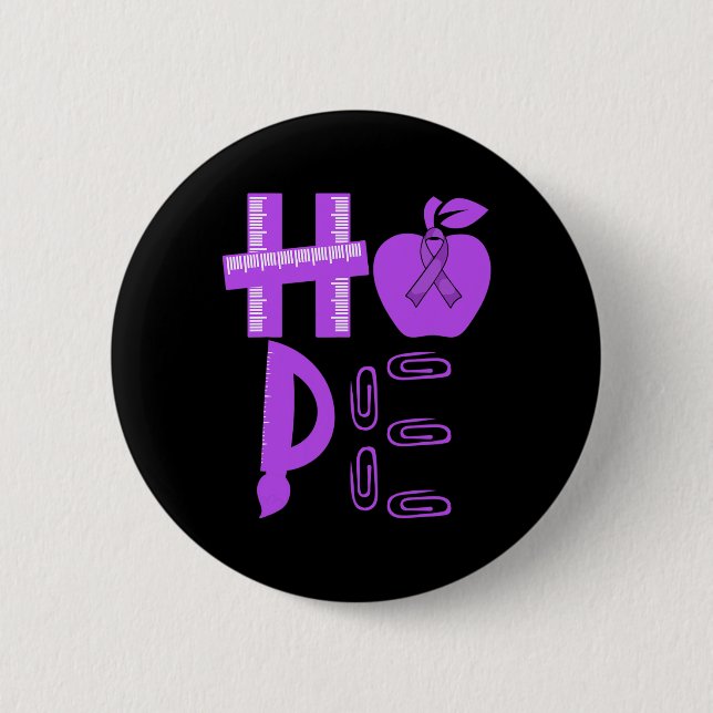 Hope Epilepsy Awareness Lila Ribbon Teacher Knapp (Framsida)