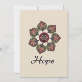 HOPE Fabric Collage Flower Red and Blue