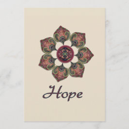 HOPE Fabric Collage Flower Red and Blue