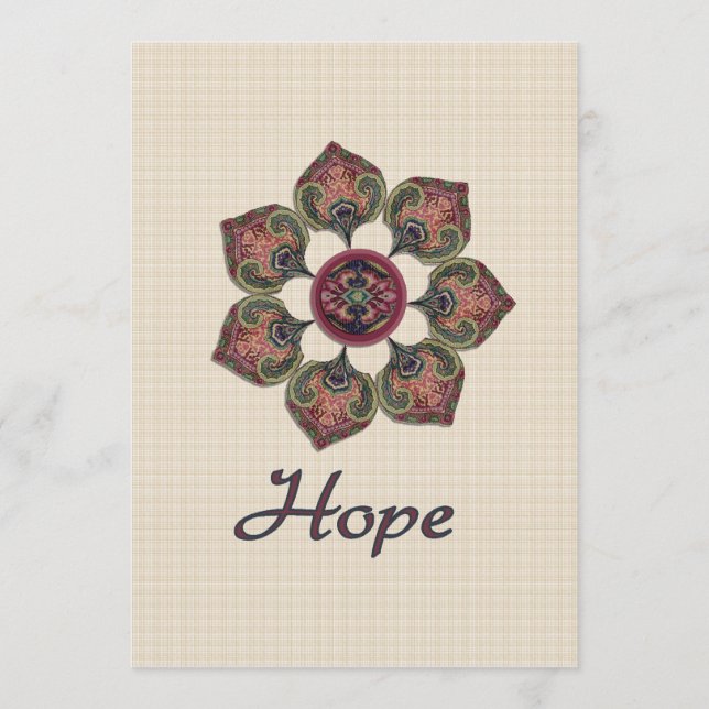 HOPE Fabric Collage Flower Red and Blue (Framsida)