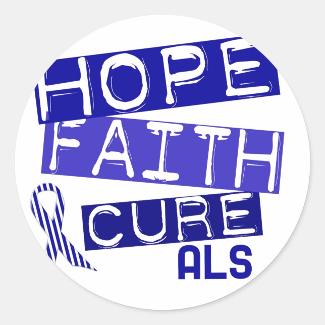 HOPE FAITH CURE ALS RUNT KLISTERMÄRKE (Framsida)
