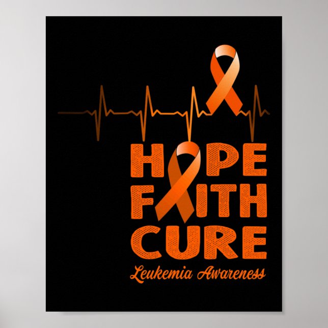 Hope Faith Cure - Leukemia Awareness Poster (Framsidan)