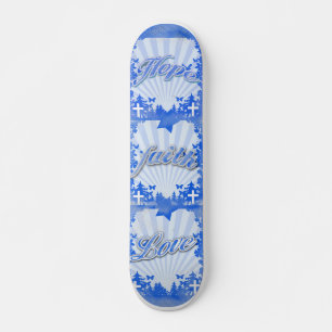 Hope Faith Kärlek Christian Slogans Skateboard