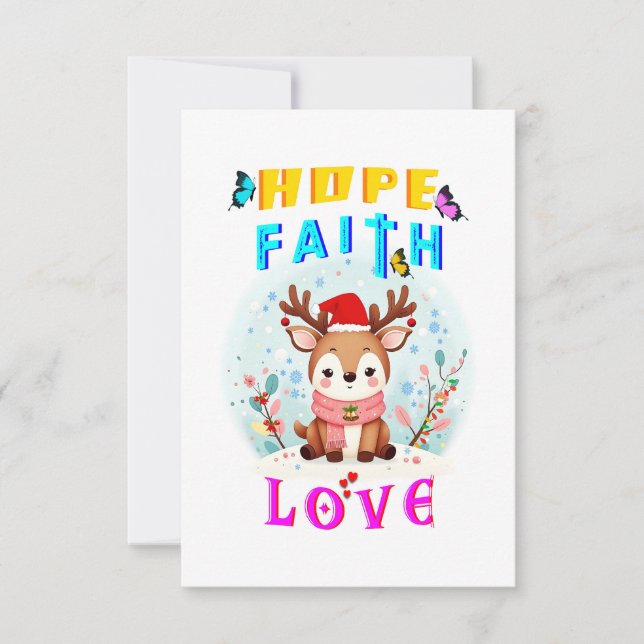 Hope Faith Kärlek Kort (Framsida)