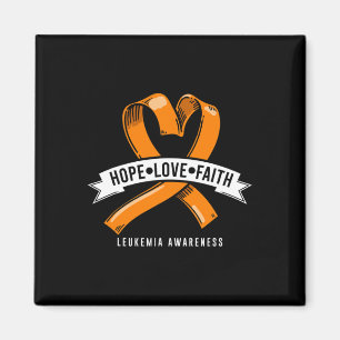 Hope Faith Kärlek Leukemia Blood Cancer Awareness Magnet