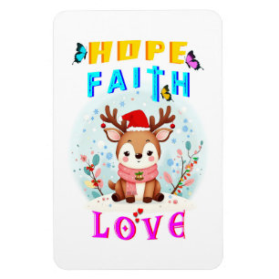 Hope Faith Kärlek Magnet