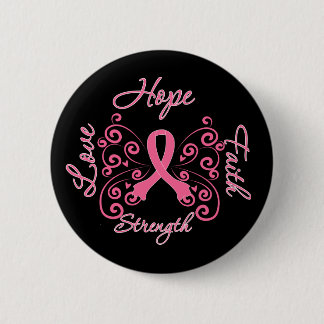 Hope Faith Kärlek Strength Breast Cancer Knapp