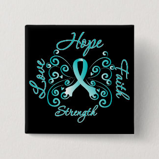 Hope Faith Kärlek Strength Cervical Cancer Knapp