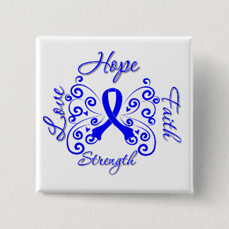 Hope Faith Kärlek Strength Colon Cancer Knapp