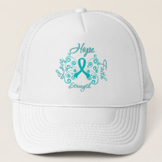 Hope Faith Kärlek Strength Ovarian Cancer Keps
