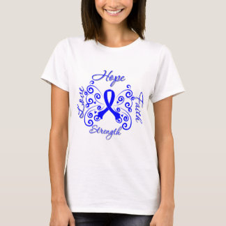 Hope Faith Kärlek Strength Rectal Cancer Tee Shirt
