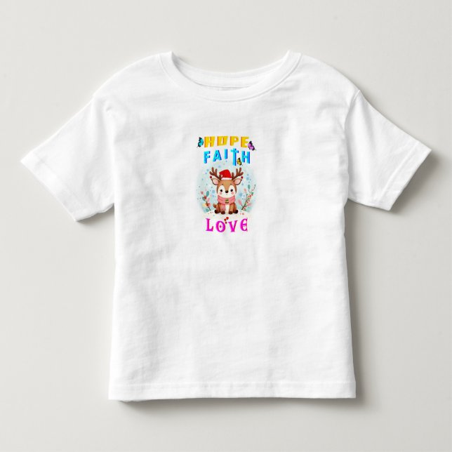 Hope Faith Kärlek T Shirt (Framsida)