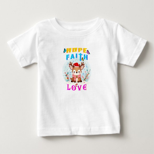 Hope Faith Kärlek T Shirt (Framsida)