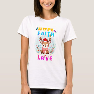 Hope Faith Kärlek T Shirt
