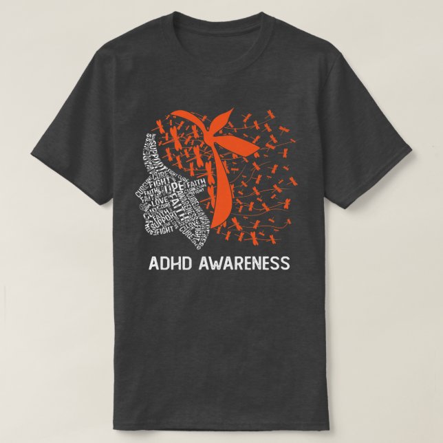 Hope Fight ADHD Awareness Premium  T Shirt (Design framsida)