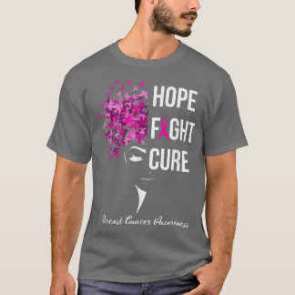 Hope Fight Cure Pink Warrior Breast Cancer Awarene T Shirt
