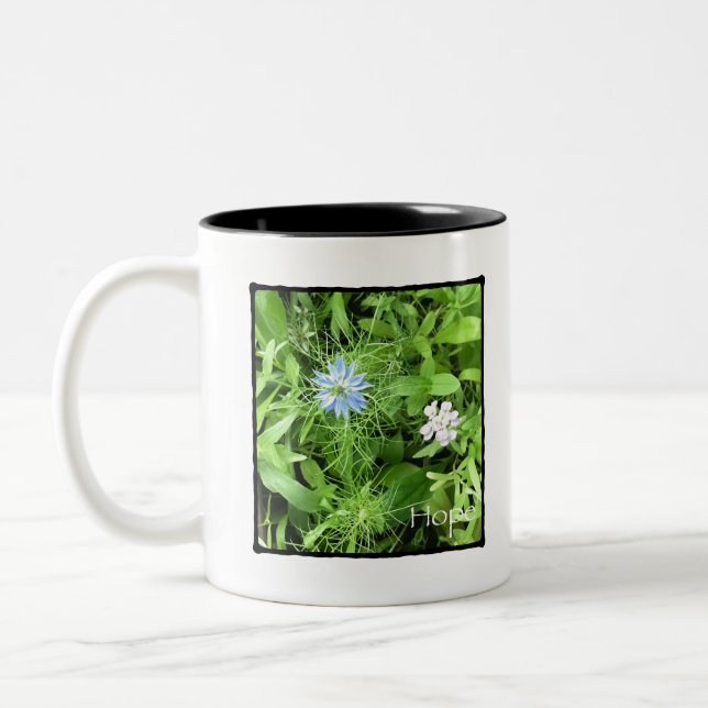 Hope Flower Art Två-Tonad Mugg (Vänster)