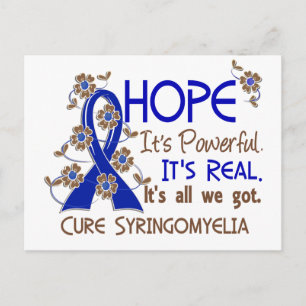 Hope Flower Ribbon Syringomyelia Vykort