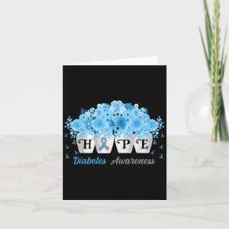 Hope Flowers Flaskor Type 1 Diabetes Awareness Day Kort