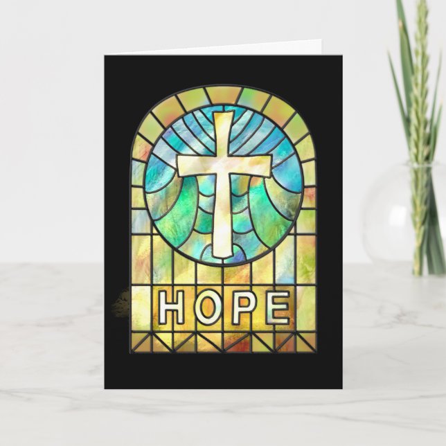 HOPE-fönster med fastsatt glas med Kor Kort (Framsida)