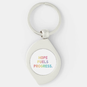 Hope Fuels Progress Swirl Silverfärgad Nyckelring