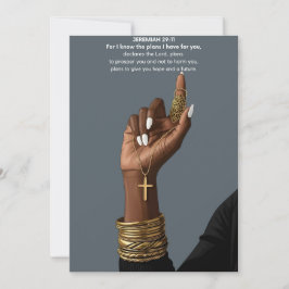 Hope & Future Jeremiah 29:11 Faith Art Julkort