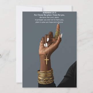 Hope & Future Jeremiah 29:11 Faith Art Julkort