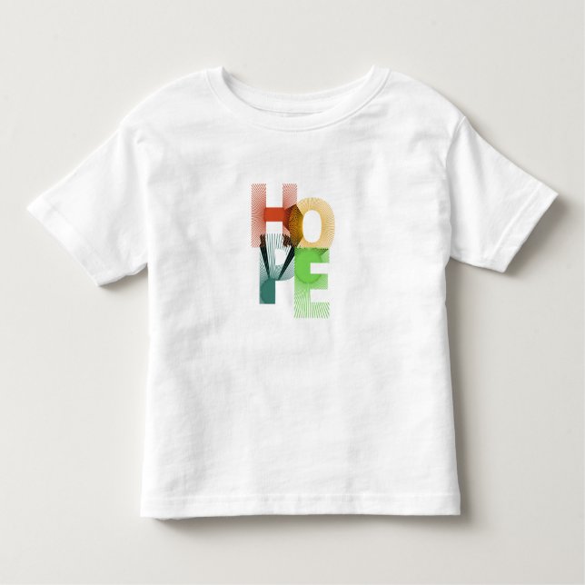 HOPE Geometric Typography - Tshirt T Shirt (Framsida)