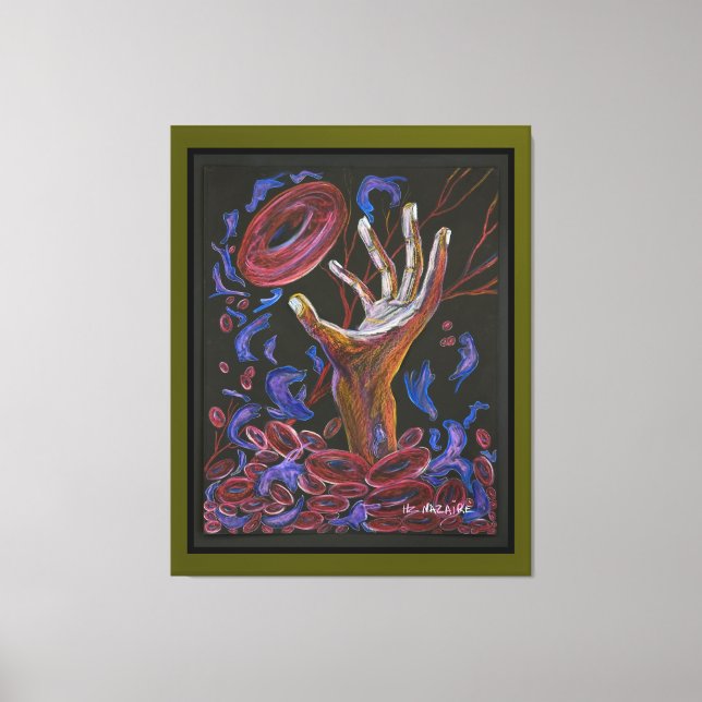 Hope - Grönt för Kanvastryck av sicklecellbild (Framsida)