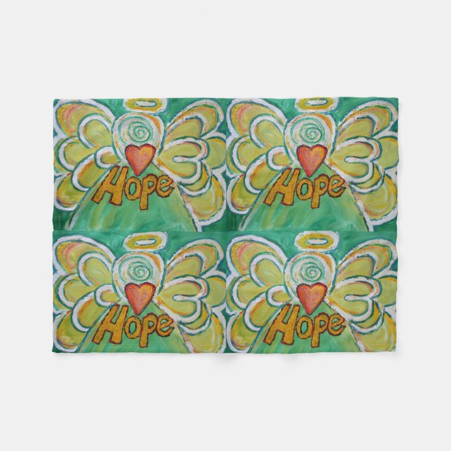 Hope Guardian Angel Art Anpassningsbar Fleece Blan (Framsidan (Horisontell))