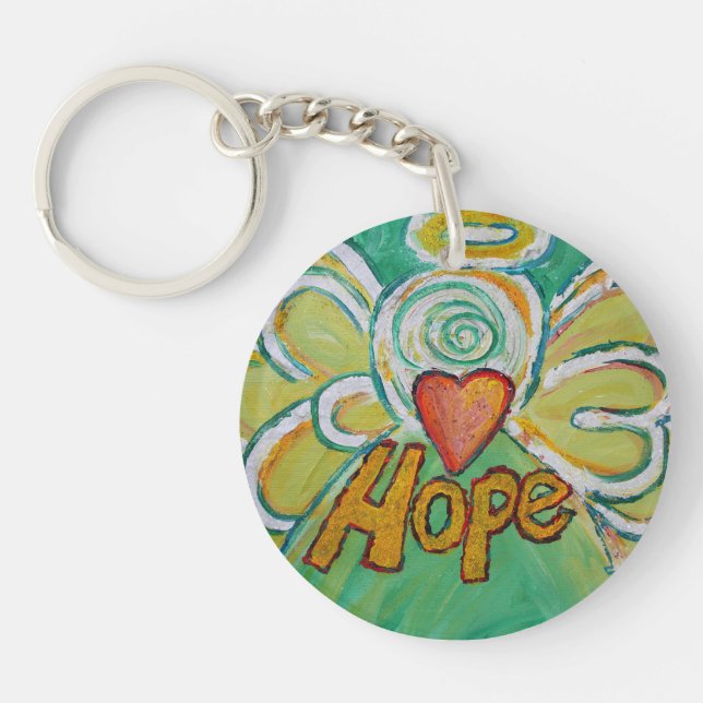 Hope Guardian Angel Ord Anpassningsbar Keychain (Framsidan)