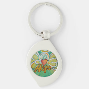 Hope Guardian Angel Ord Anpassningsbar Keychains Swirl Silverfärgad Nyckelring