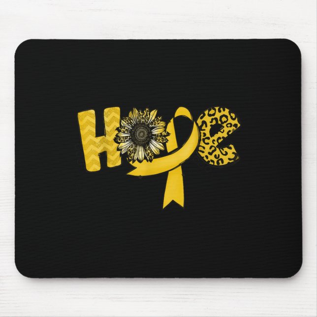 Hope Guld Ribbon Leopard Solros Childdence Cance Musmatta (Framsidan)