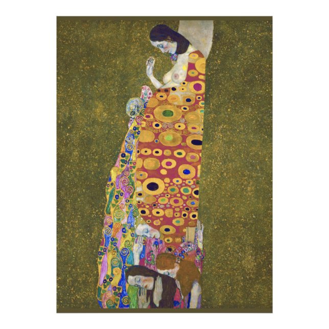Hope, Gustav Klimt Fototryck (Framsidan)