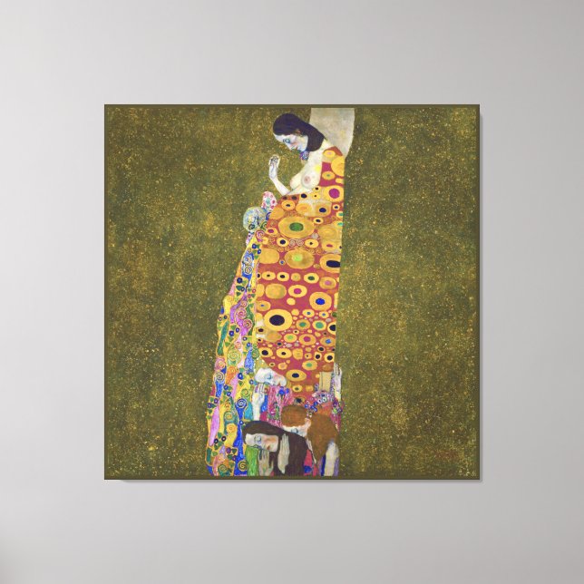 Hope, Gustav Klimt Poster Canvastryck (Framsida)