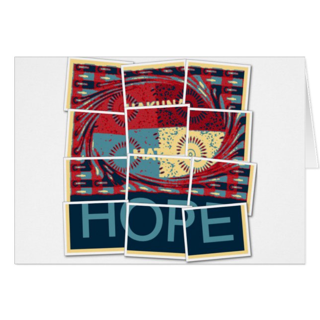 Hope Hakuna Matata Hälsningskort (Framsidan Horizontal)